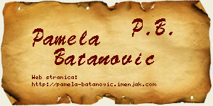 Pamela Batanović vizit kartica